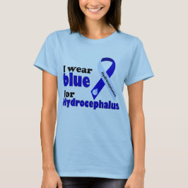 Ik draag blauw voor Hydrocephalus T-shirt