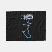 Ik Draag blauw voor iemand die diabetes weet te be Fleece Deken (Voorkant (Horizontaal))