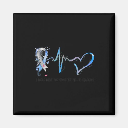 Ik Draag blauw voor iemand die diabetes weet te be Magneet (Voorkant)