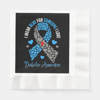 Ik Draag blauw voor iemand die ik hou van diabetes Servet