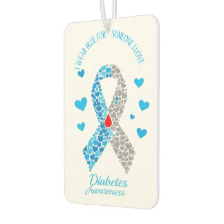 Ik Draag Blauw Voor Iemand Die Ik Liefheb Diabetes Luchtverfrisser