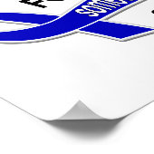 Ik Draag blauw voor iemand met een speciale 42 Col Poster (Hoek)