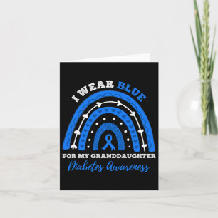 Ik Draag blauw voor kleindochter T1D Type 1 Diabet Kaart