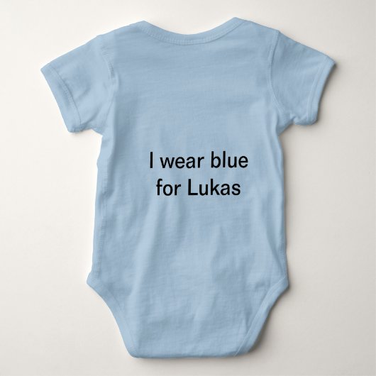 Ik draag blauw voor Lukas Romper (Achterkant)