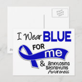 Ik draag Blauw voor me 42 Ankylosing Spondylitis Briefkaart (Voorkant / Achterkant)