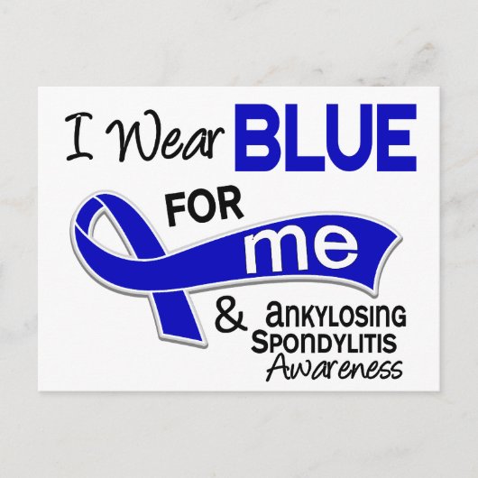 Ik draag Blauw voor me 42 Ankylosing Spondylitis Briefkaart (Voorkant)