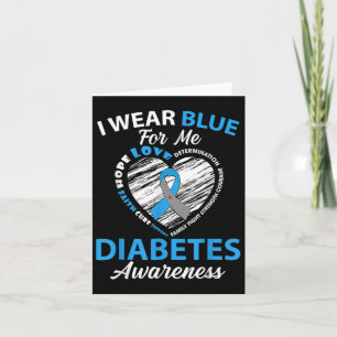 Ik Draag Blauw voor mij Type 1 Diabetes Bewustmaki Kaart