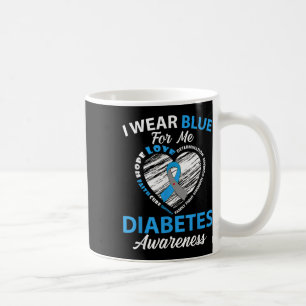 Ik Draag Blauw voor mij Type 1 Diabetes Bewustmaki Koffiemok