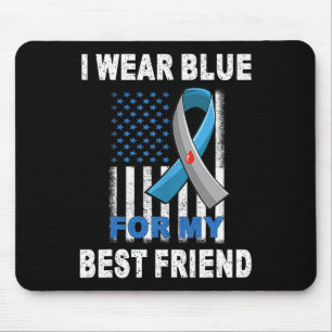 Ik Draag blauw voor mijn beste vriend diabetes bew Muismat