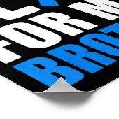 Ik Draag Blauw voor mijn breder shirt Autisme Bewu Poster (Hoek)