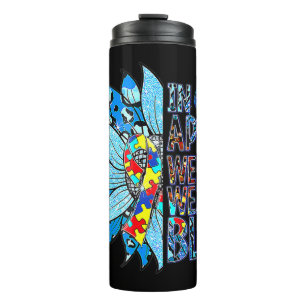 Ik Draag blauw voor mijn broeder autisme Kind S Thermosbeker