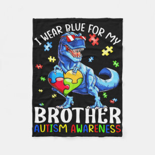Ik Draag blauw voor mijn broer Autism Awareness Di Fleece Deken