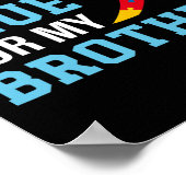 Ik Draag blauw voor mijn broer Autism Awareness Si Poster (Hoek)