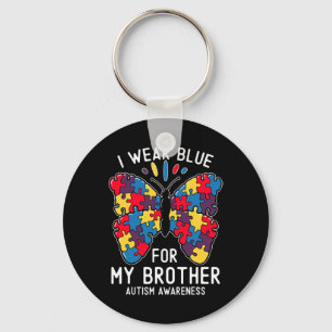 Ik Draag blauw voor mijn broer Autism Awareness Si Sleutelhanger