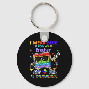 Ik Draag Blauw voor mijn Broer Autism Bewustmaands Sleutelhanger