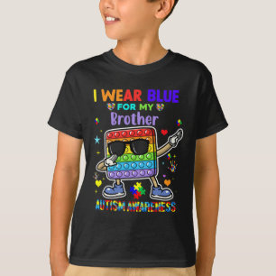 Ik Draag Blauw voor mijn Broer Autism Bewustmaands T-shirt
