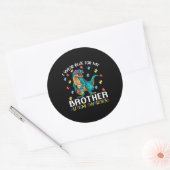 Ik Draag Blauw voor mijn Broer Autisme Bewustheid Ronde Sticker (Envelop)