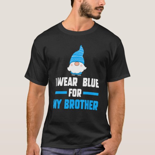 Ik Draag blauw voor mijn broer autisme T-shirt (Voorkant)