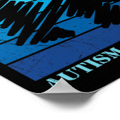 Ik Draag blauw voor mijn broer Autistic Kinder AW Poster (Hoek)