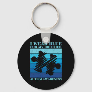 Ik Draag blauw voor mijn broer Autistic Kinder AW Sleutelhanger