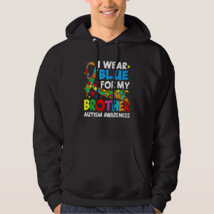 Ik Draag Blauw voor mijn Broer Cool Autism Bewusth Hoodie