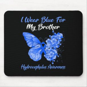 Ik Draag blauw voor mijn Broer Hydrocephalus-bewus Muismat