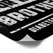 Ik Draag blauw voor mijn broer T1D Diabetes Awaren Poster (Hoek)