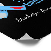 Ik draag blauw voor mijn broers diabetes poster (Hoek)
