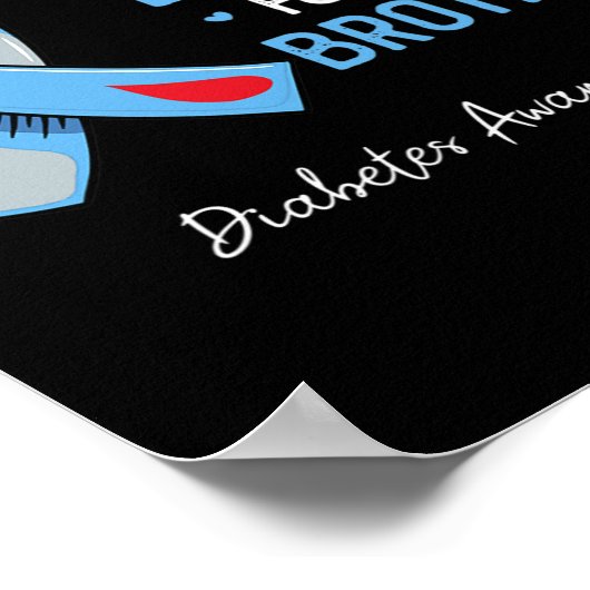 Ik draag blauw voor mijn broers diabetes poster (Hoek)