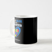 Ik Draag Blauw voor mijn dochter Autism Awareness  Koffiemok (Voorkant links)