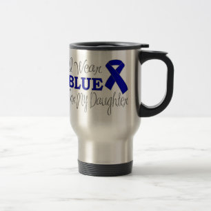 Ik Draag blauw voor mijn dochter (blauw lint) Reisbeker