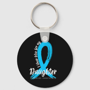 Ik Draag blauw voor mijn dochter Diabetes die zich Sleutelhanger