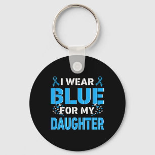 Ik Draag blauw voor mijn dochter Diabetes Sleutelhanger