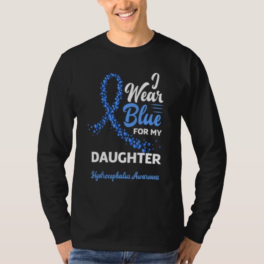 Ik Draag blauw voor mijn dochter Hydrocephalus Awa T-shirt (Voorkant)