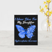 Ik Draag blauw voor mijn dochter Hydrocephalus War Kaart (Gele Bloem)