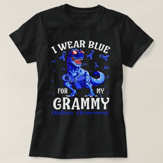 Ik Draag blauw voor mijn GRAMMY Autism Awareness D T-shirt (Design voorkant)