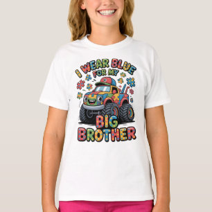 Ik draag blauw voor mijn grote broer Autism Awaren T-shirt