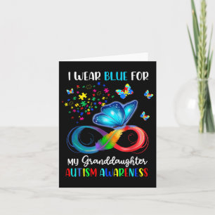 Ik Draag blauw voor mijn kleindochter Autisme Oma Kaart