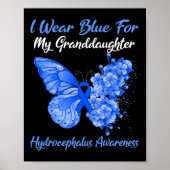 Ik Draag blauw voor mijn kleindochter Hydrocephalu Poster (Voorkant)