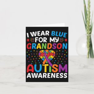 Ik Draag Blauw voor mijn kleinzoon Autism Awarenes Kaart