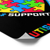 Ik Draag Blauw voor mijn kleinzoon Autisme Bewusth Poster (Hoek)