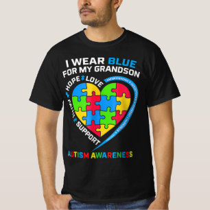 Ik Draag Blauw voor mijn kleinzoon Autisme Bewusth T-shirt