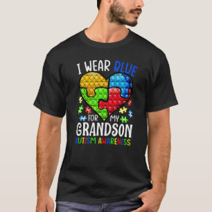 Ik draag blauw voor mijn kleinzoon Autisme bewustz T-shirt