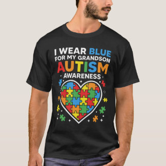 Ik draag blauw voor mijn kleinzoon Autisme bewustz T-shirt