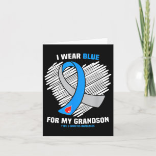 Ik Draag blauw voor mijn kleinzoon Diabetes Awaren Kaart