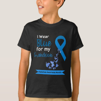 Ik Draag blauw voor mijn kleinzoon Diabetes Awaren T-shirt
