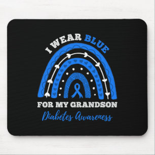 Ik Draag blauw voor mijn kleinzoon T1d type 1 diab Muismat