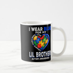 Ik Draag blauw voor mijn Lil Brother Autism Awaren Koffiemok