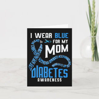 Ik Draag blauw voor mijn mama Diabetes Kaart