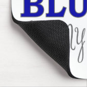 Ik Draag blauw voor mijn man (blauw bewustzijn lin Muismat (Hoek)